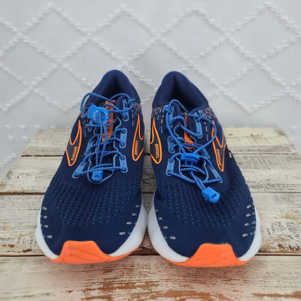 Brooks Glycerin GTS 20 size 12.5 in the Blue Depths/Palace Blue/Orange colorway